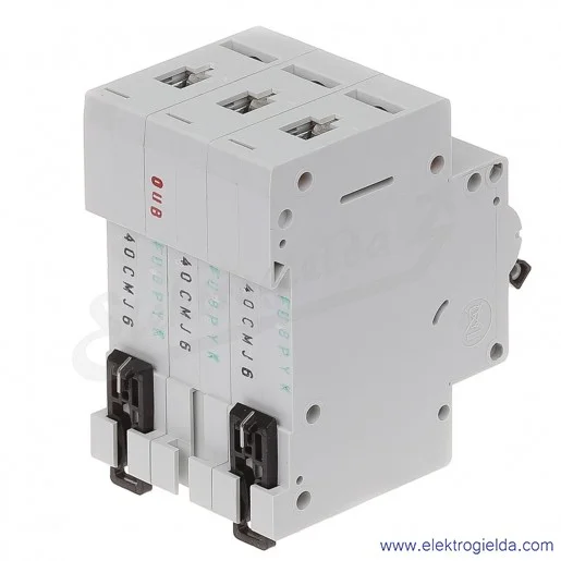 Wyłącznik nadprądowy trzytorowy CLS6-C40 3P C 40A AC 6kA Wyłącznik nadprądowy trzytorowy CLS6-C40 3P C 40A AC 6kA