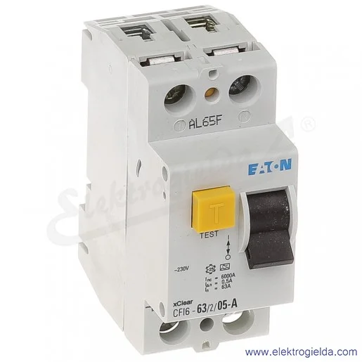 Wyłącznik różnicowoprądowy CFI6-63/2/05-A 2P 63A 0,50A typ A Wyłącznik różnicowoprądowy CFI6-63/2/05-A 2P 63A 0,50A typ A