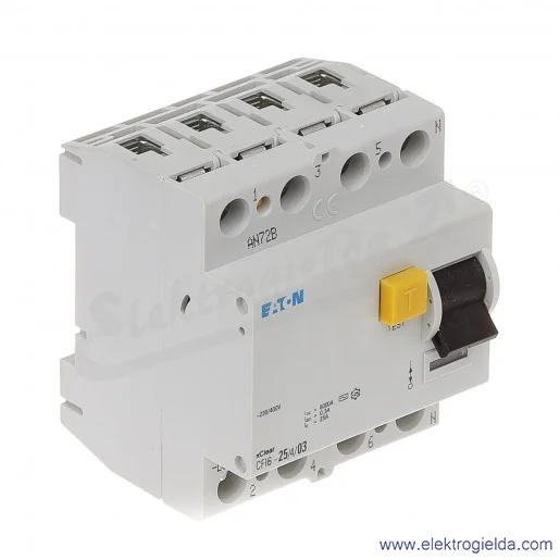 Wyłącznik różnicowoprądowy CFI6-25/4/03 4P 25A 0,30A typ AC Wyłącznik różnicowoprądowy CFI6-25/4/03 4P 25A 0,30A typ AC