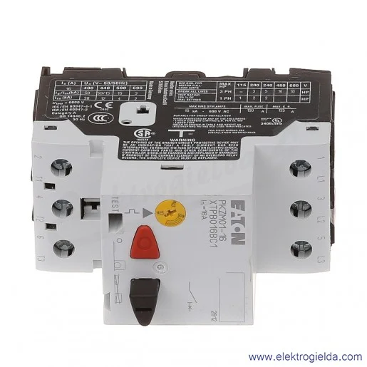 Wyłącznik silnikowy PKZM01-16 3P 7,5kW 10-16A Wyłącznik silnikowy PKZM01-16 3P 7,5kW 10-16A