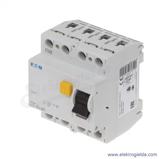 Wyłącznik różnicowoprądowy CFI6-63/4/003 4P 63A 0,03A typ AC Wyłącznik różnicowoprądowy CFI6-63/4/003 4P 63A 0,03A typ AC