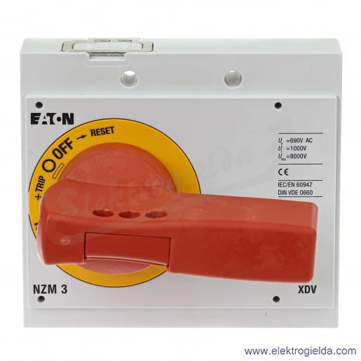 Napęd drzwiowy 260140, NZM3-XDVR czerwono-żółty, z blokadą Napęd drzwiowy 260140, NZM3-XDVR czerwono-żółty, z blokadą