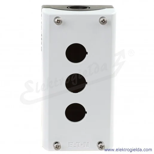 Kaseta pusta 216538, M22-I3, 3 otworowa 22mm, szara, IP67 Kaseta pusta 216538, M22-I3, 3 otworowa 22mm, szara, IP67