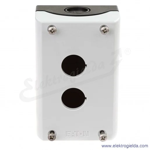 Kaseta pusta 216537, M22-I2, 2 otworowa 22mm, szara, IP67 Kaseta pusta 216537, M22-I2, 2 otworowa 22mm, szara, IP67