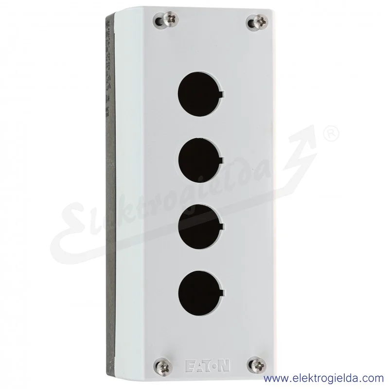 Kaseta pusta 216539, M22-I4, 4 otworowa, szara, IP67 Kaseta pusta 216539, M22-I4, 4 otworowa, szara, IP67