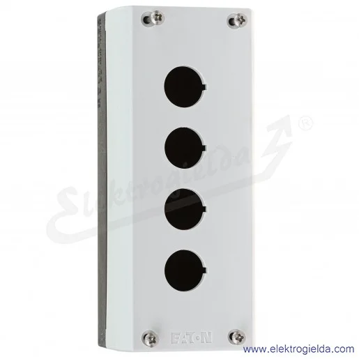 Kaseta pusta 216539, M22-I4, 4 otworowa, szara, IP67 Kaseta pusta 216539, M22-I4, 4 otworowa, szara, IP67