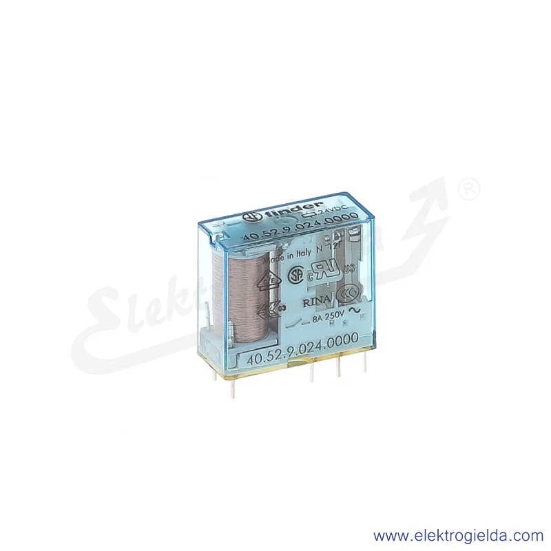 Przekaźnik elektromagnetyczny 40.52.9.024.0000 2P 24V DC Przekaźnik elektromagnetyczny 40.52.9.024.0000 2P 24V DC