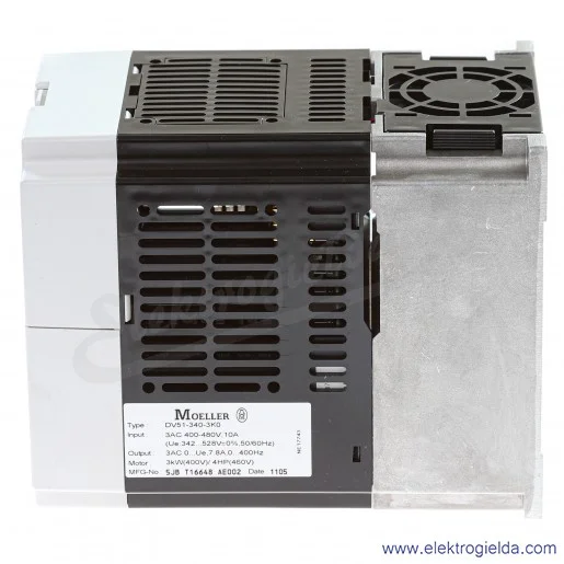 Falownik wektorowy 285040, DV51-340-3K0 3kW, 3x400VAC, 7.8A Falownik wektorowy 285040, DV51-340-3K0 3kW, 3x400VAC, 7.8A