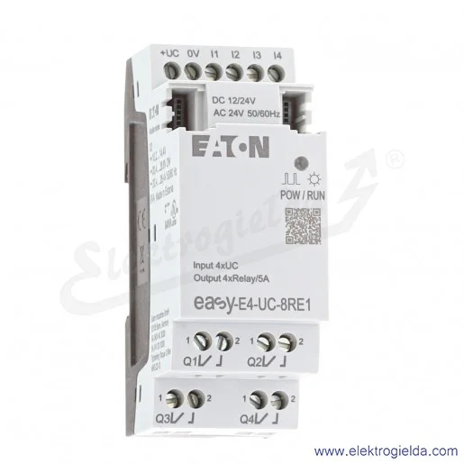 Moduł rozszerzeń 197217, EASY-E4-UC-8RE1, 12..24VDC, 24VAC, 4 wejścia cyfrowe 4 wyjścia cyfrowe Moduł rozszerzeń 197217, EASY-E4-UC-8RE1, 12..24VDC, 24VAC, 4 wejścia cyfrowe 4 wyjścia cyfrowe