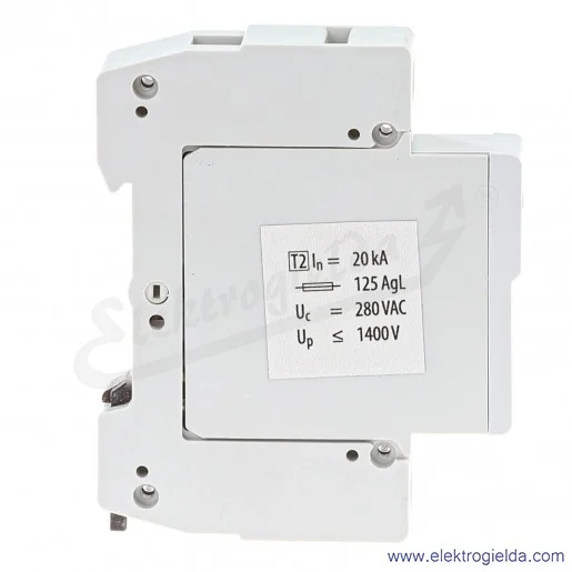 Ogranicznik przepięć 167593, SPCT2-280/1, 1P, klasa C (typ II), 20kA, 230VAC Ogranicznik przepięć 167593, SPCT2-280/1, 1P, klasa C (typ II), 20kA, 230VAC
