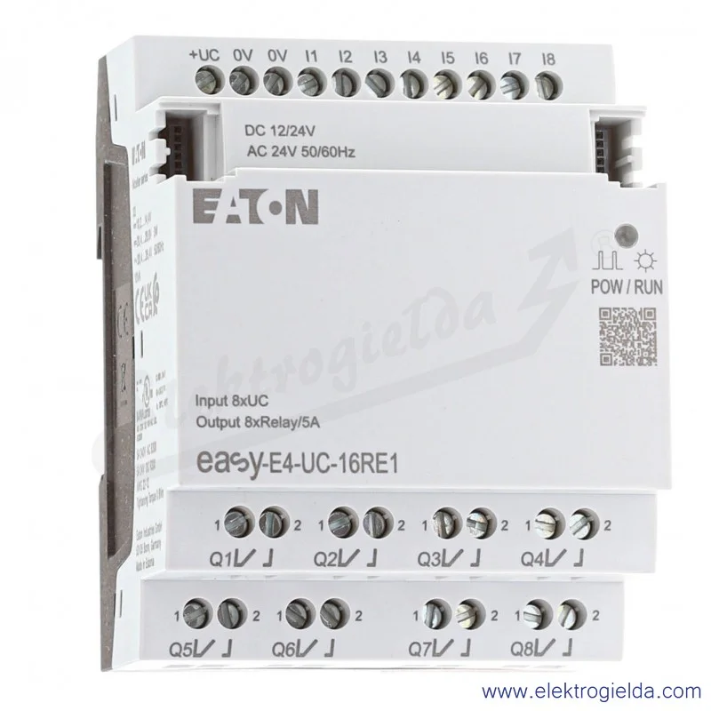 Moduł rozszerzeń 197218, EASY-E4-UC-16RE1, 8 wejść cyfrowych 8 wyjść przekaźnikowych, 12-24V Moduł rozszerzeń 197218, EASY-E4-UC-16RE1, 8 wejść cyfrowych 8 wyjść przekaźnikowych, 12-24V