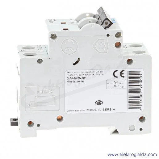 Wyłącznik nadprądowy 270439, CLS6-B6/1N, 2P, typ B, 6A, 400VAC, 6kA Wyłącznik nadprądowy 270439, CLS6-B6/1N, 2P, typ B, 6A, 400VAC, 6kA