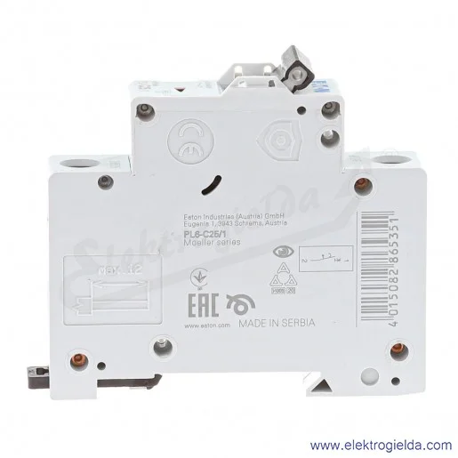Wyłącznik nadprądowy 286535 PL6-C25/1, 1P, typ C, 16A, czułość AC, 6kA Wyłącznik nadprądowy 286535 PL6-C25/1, 1P, typ C, 16A, czułość AC, 6kA