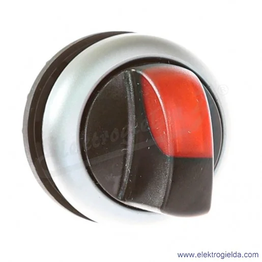 Napęd przełącznika 216825, M22-WRLK-R, piórkowy czerwony, 2 położeniowy 0-1, z podświetleniem, stabilny Napęd przełącznika 216825, M22-WRLK-R, piórkowy czerwony, 2 położeniowy 0-1, z podświetleniem, stabilny