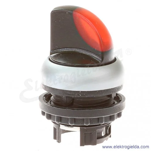 Napęd przełącznika 216825, M22-WRLK-R, piórkowy czerwony, 2 położeniowy 0-1, z podświetleniem, stabilny Napęd przełącznika 216825, M22-WRLK-R, piórkowy czerwony, 2 położeniowy 0-1, z podświetleniem, stabilny