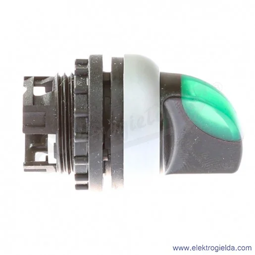 Napęd przełącznika 216827, M22-WRLK-G, piórkowy zielony, 2 położeniowy 0-1 , z podświetleniem, stabilny Napęd przełącznika 216827, M22-WRLK-G, piórkowy zielony, 2 położeniowy 0-1 , z podświetleniem, stabilny