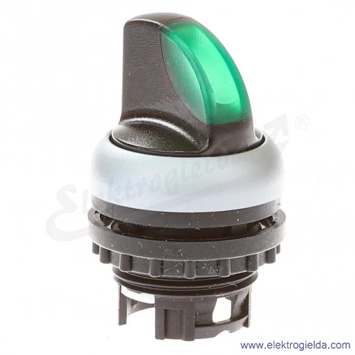 Napęd przełącznika 216827, M22-WRLK-G, piórkowy zielony, 2 położeniowy 0-1 , z podświetleniem, stabilny Napęd przełącznika 216827, M22-WRLK-G, piórkowy zielony, 2 położeniowy 0-1 , z podświetleniem, stabilny