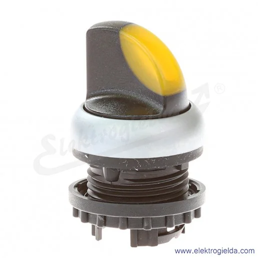 Napęd przełącznika M22-WRLK3-Y, piórkowy żółty, 3 położeniowy 1-0-2, z podświetleniem, stabilny Napęd przełącznika M22-WRLK3-Y, piórkowy żółty, 3 położeniowy 1-0-2, z podświetleniem, stabilny