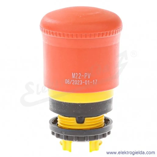 Napęd przycisku bezpieczeństwa 216876, M22-PV, czerwony, odblokowanie przez pociągnięcie, IP66 Napęd przycisku bezpieczeństwa 216876, M22-PV, czerwony, odblokowanie przez pociągnięcie, IP66