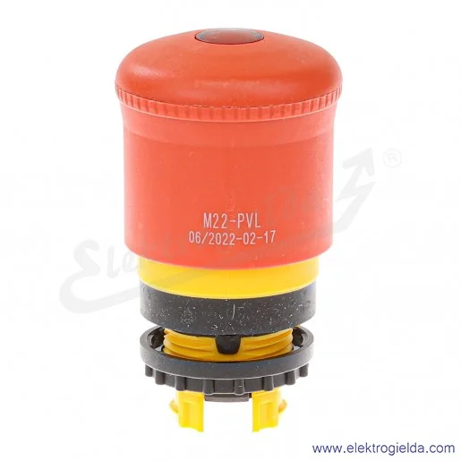 Napęd przycisku bezpieczeństwa 216878, M22-PVL, czerwony, odblokowanie przez pociągnięcie, podświetlany, IP66 Napęd przycisku bezpieczeństwa 216878, M22-PVL, czerwony, odblokowanie przez pociągnięcie, podświetlany, IP66