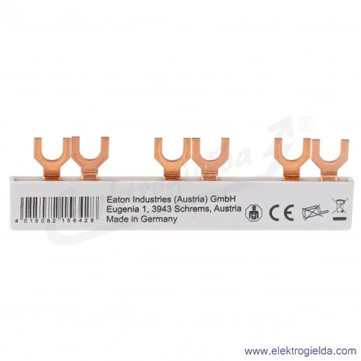 Szyna łączeniowa 215642, EVG-2PHAS/6MODUL, 2P, 63A, 10mm2, 6 modułowa widełkowa Szyna łączeniowa 215642, EVG-2PHAS/6MODUL, 2P, 63A, 10mm2, 6 modułowa widełkowa