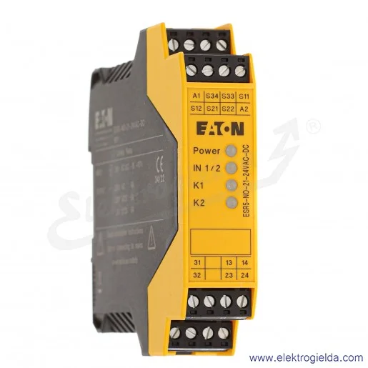 Przekaźnik bezpieczeństwa 118700, ESR5-NO-21-24VAC-DC, 1 wyjście sygnalizacyjne, 2 wyjścia bezpieczeństwa Przekaźnik bezpieczeństwa 118700, ESR5-NO-21-24VAC-DC, 1 wyjście sygnalizacyjne, 2 wyjścia bezpieczeństwa