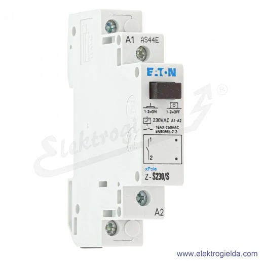 Przekaźnik impulsowy 265262, Z-S230/S, bistabilny 16A, 230VAC, 1NO Przekaźnik impulsowy 265262, Z-S230/S, bistabilny 16A, 230VAC, 1NO