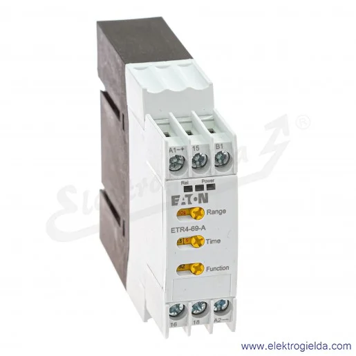 Przekaźnik czasowy 031891, ETR4-69-A, 0.05s-100h, 24-240VAC/DC, 3A, 1 styk przemienny Przekaźnik czasowy 031891, ETR4-69-A, 0.05s-100h, 24-240VAC/DC, 3A, 1 styk przemienny