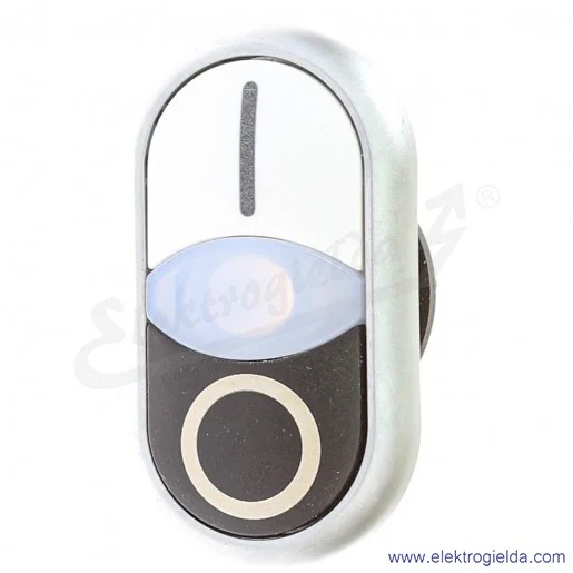 Napęd przycisku 216706 M22-DDL-WS-X1/X0, biało-czarny I-O, z podświetleniem, samopowrotny Napęd przycisku 216706 M22-DDL-WS-X1/X0, biało-czarny I-O, z podświetleniem, samopowrotny