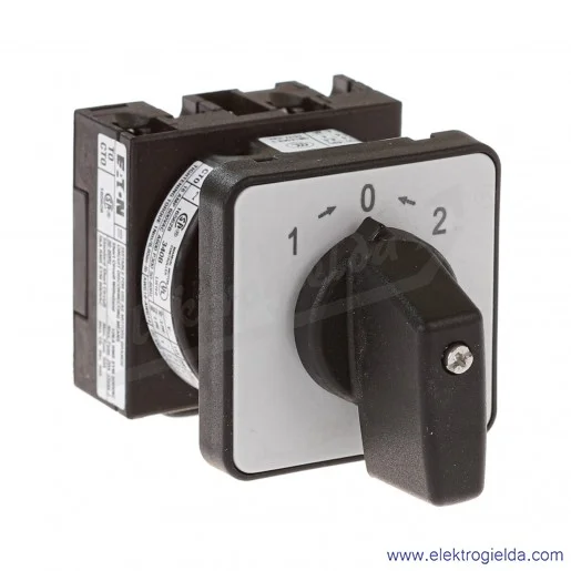 Łącznik krzywkowy 019863, T0-1-8214/E , 1-0-2, 1P, 20A, IP65 Łącznik krzywkowy 019863, T0-1-8214/E , 1-0-2, 1P, 20A, IP65