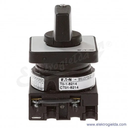 Łącznik krzywkowy 019863, T0-1-8214/E , 1-0-2, 1P, 20A, IP65 Łącznik krzywkowy 019863, T0-1-8214/E , 1-0-2, 1P, 20A, IP65