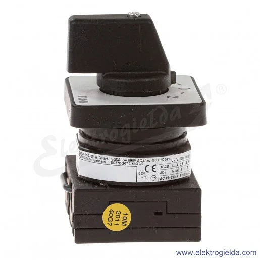 Łącznik krzywkowy 019863, T0-1-8214/E , 1-0-2, 1P, 20A, IP65 Łącznik krzywkowy 019863, T0-1-8214/E , 1-0-2, 1P, 20A, IP65