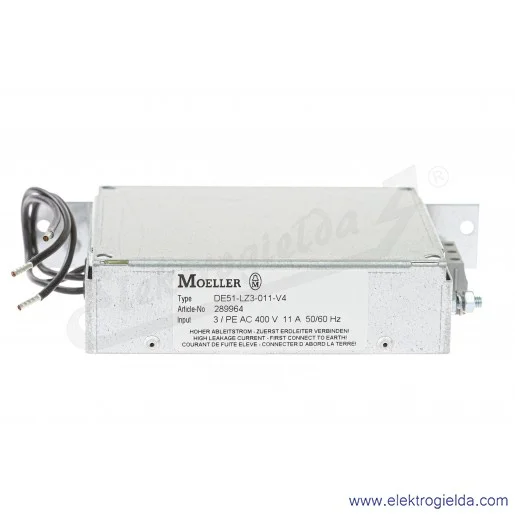 Filtr przeciwzakłóceniowy 289964, DE51-LZ3-011-V4, RFI, 480VAC Filtr przeciwzakłóceniowy 289964, DE51-LZ3-011-V4, RFI, 480VAC