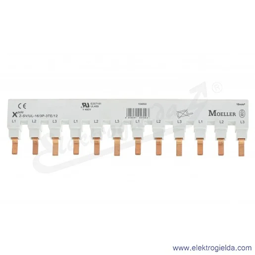 Szyna łączeniowa 104899, Z-SV/UL-16/3P-3TE/12, 12P, 16mm2 Szyna łączeniowa 104899, Z-SV/UL-16/3P-3TE/12, 12P, 16mm2