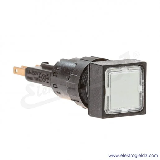 Lampka sygnalizacyjna 088406, Q18LF-WS, 24VAC/DC, biała, kwadratowa 18x18mm Lampka sygnalizacyjna 088406, Q18LF-WS, 24VAC/DC, biała, kwadratowa 18x18mm