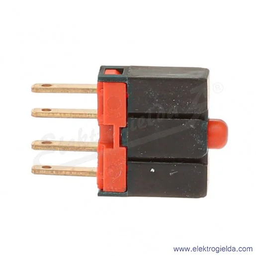 Styk pomocniczy 090401, E01, 1NC, z diodą czerwoną Styk pomocniczy 090401, E01, 1NC, z diodą czerwoną