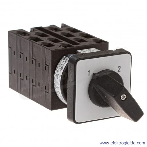 Łącznik krzywkowy 062577, T0-6-8370/E, 6P, 1-2, 20A, IP65 Łącznik krzywkowy 062577, T0-6-8370/E, 6P, 1-2, 20A, IP65