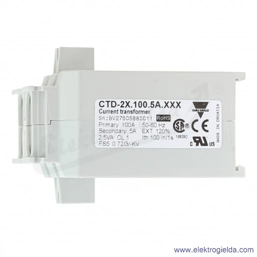 Przekładnik prądowy CTD2X 100/5A, otwór fi 24mm, 48..62Hz Przekładnik prądowy CTD2X 100/5A, otwór fi 24mm, 48..62Hz
