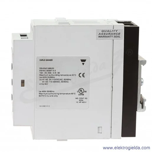 Softstart RSHR4018BV20, 10kW, 18A, 400VAC Softstart RSHR4018BV20, 10kW, 18A, 400VAC