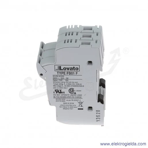 Podstawa bezpiecznikowa FB01F3P 10x38mm 3P Podstawa bezpiecznikowa FB01F3P 10x38mm 3P