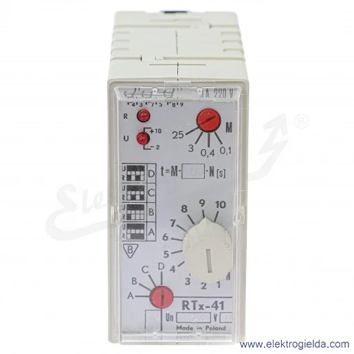 Przekaźnik czasowy 604.002.01.031, RTX41, 24VAC/DC, 0.1-250s Przekaźnik czasowy 604.002.01.031, RTX41, 24VAC/DC, 0.1-250s