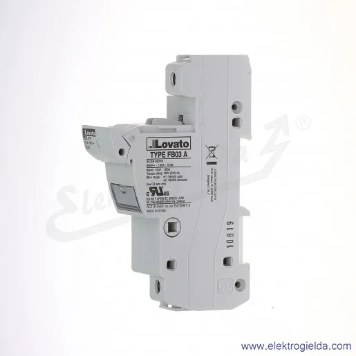 Podstawa bezpiecznikowa FB03A1P 22X58mm 1P Podstawa bezpiecznikowa FB03A1P 22X58mm 1P