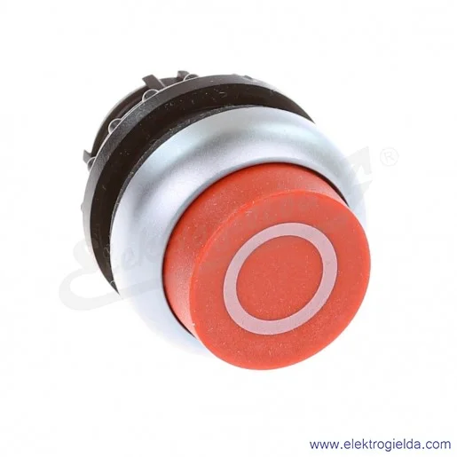 Napęd przycisku 216655, M22-DH-R-X0, czerwony, biały symbol "O", IP67, samopowrotny Napęd przycisku 216655, M22-DH-R-X0, czerwony, biały symbol "O", IP67, samopowrotny
