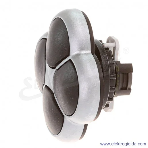 Napęd przycisku 279411, M22-D4-S, 4 pozycyjny "koniczynka", czarny, z samopowrotem, IP66 Napęd przycisku 279411, M22-D4-S, 4 pozycyjny "koniczynka", czarny, z samopowrotem, IP66