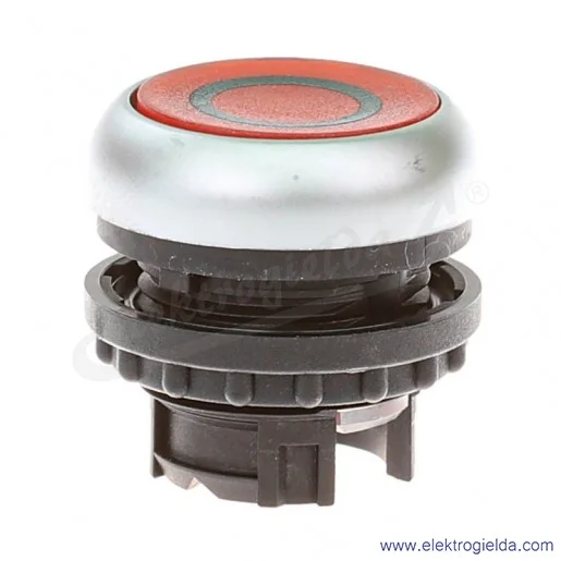 Napęd przycisku 216957, M22-DRL-R-X0, czerwony z podświetleniem, symbol "O", bez samopowrotu, IP67 Napęd przycisku 216957, M22-DRL-R-X0, czerwony z podświetleniem, symbol "O", bez samopowrotu, IP67