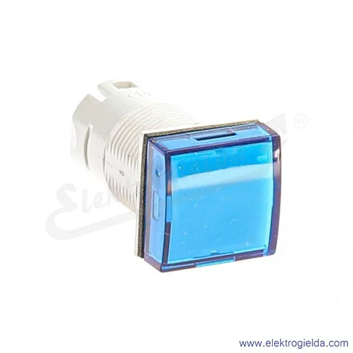 Główka lampki ZB6CV6, ZB6CV6 Niebieska, kwadratowa Główka lampki ZB6CV6, ZB6CV6 Niebieska, kwadratowa