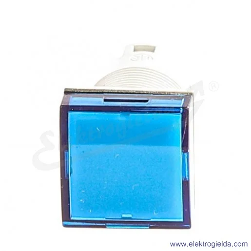 Główka lampki ZB6CV6, ZB6CV6 Niebieska, kwadratowa Główka lampki ZB6CV6, ZB6CV6 Niebieska, kwadratowa