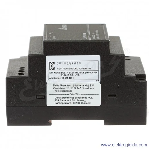 Zasilacz DRC-12V60W1AZ, 12V 4.5A, 60W, zasilanie 90..264VAC lub 125..375VDC Zasilacz DRC-12V60W1AZ, 12V 4.5A, 60W, zasilanie 90..264VAC lub 125..375VDC