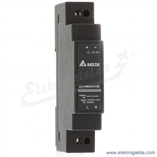 Zasilacz DRC-24V10W1AZ, 24VDC 0.42A, 10W, zasilanie 90..264VAC lub 125..375VDC Zasilacz DRC-24V10W1AZ, 24VDC 0.42A, 10W, zasilanie 90..264VAC lub 125..375VDC