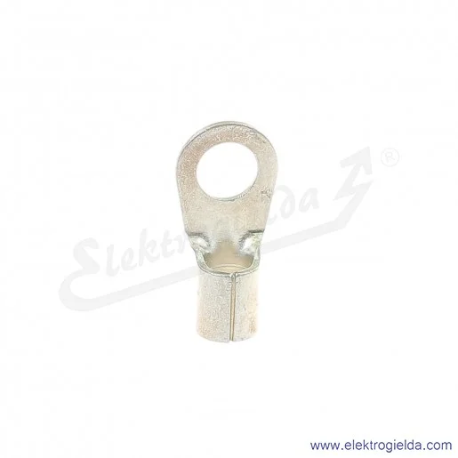 Końcówka oczkowa 6/3,5 wykonana z blachy miedzianej cynowanej galwanicznie Końcówka oczkowa 6/3,5 wykonana z blachy miedzianej cynowanej galwanicznie